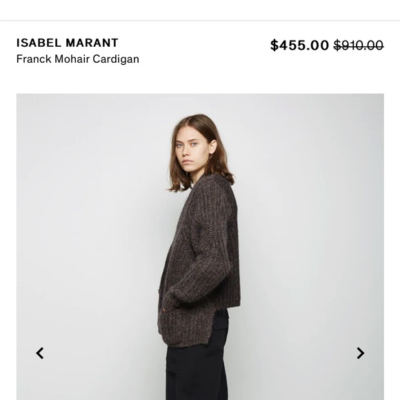 Isabel Marant brown chunky knit cardigan - mohair franck cardigan - Picture 5 of 6